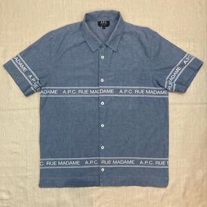 A.P.C. Denim Blue Casual Button Down Shirt